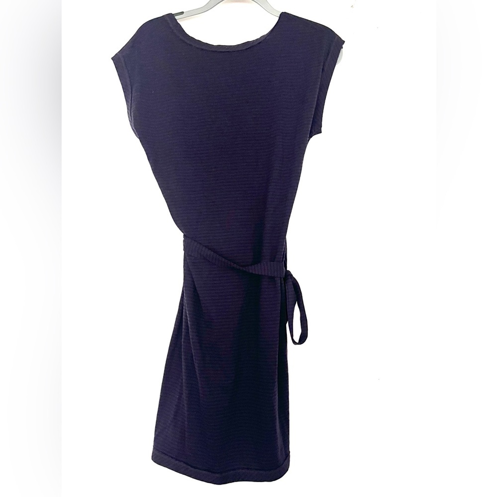 Women’s L Icebreaker Merino Villa Dress - Black & Purple Stripes - Picture 3 of 3